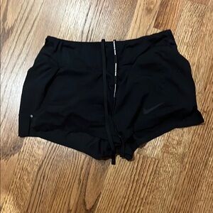 Nike Black Athletic Shorts with Drawstring Waistband